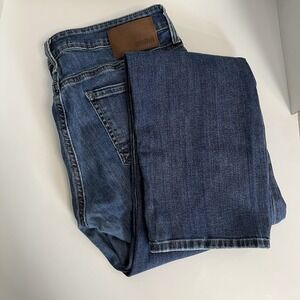 Mavi Zach straight leg 5-pocket distressed blue denim men's 32x30"‎